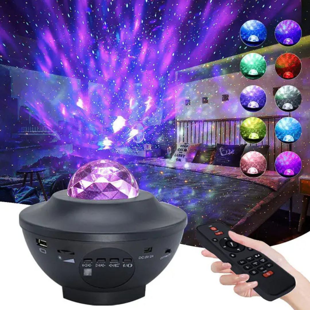 Galaxy Projector Starry Sky LED Night Light - RGB Music Sync Star Projector for Bedroom Decor